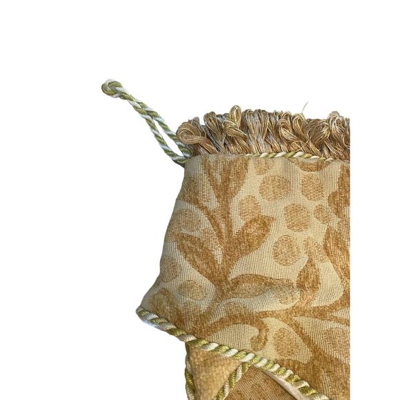 Victorian Gold Fringe Buttons Stocking Christmas Holiday Victoria Large - Picture 6 of 8